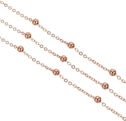 Thick Rose Gold Chain and Charms