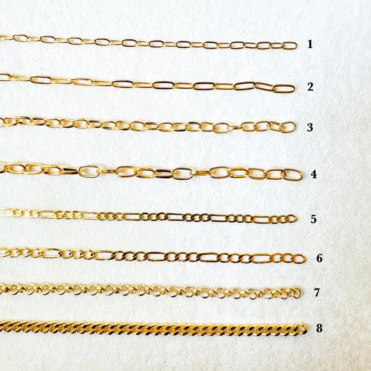 Thin Gold Chain and Charms